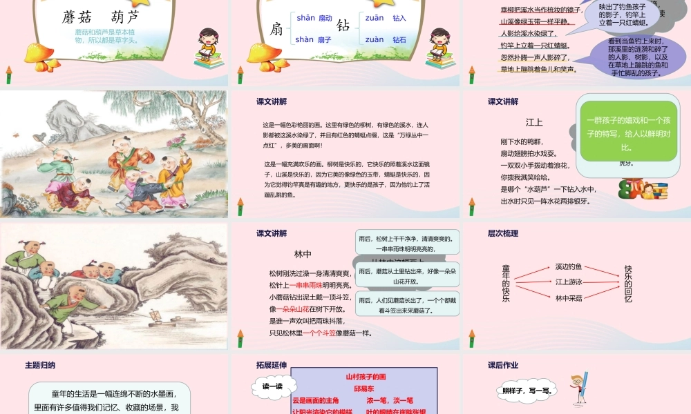 三年级语文下册 第六单元 18 童年的水墨课件2 新人教版-新人教版小学三年级下册语文课件