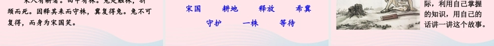 三年级语文下册 第二单元 5《守株待兔》课件 新人教版-新人教版小学三年级下册语文课件