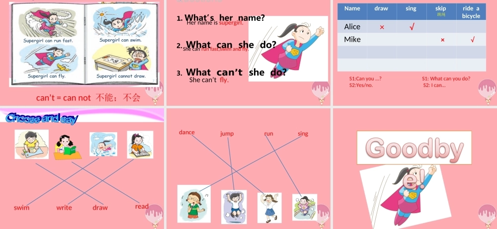 二年级英语上册 Unit 4 Can you swim课件3 牛津上海版-牛津上海版小学二年级上册英语课件