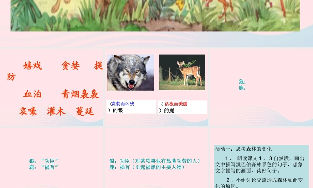 三年级语文下册 第六单元 18狼和鹿课件3 苏教版-苏教版小学三年级下册语文课件