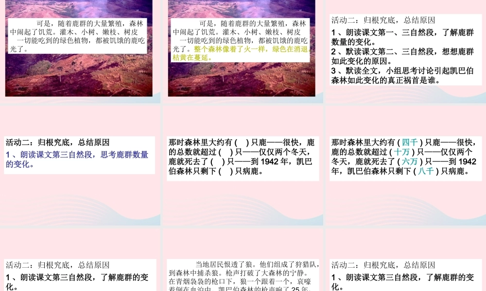 三年级语文下册 第六单元 18狼和鹿课件3 苏教版-苏教版小学三年级下册语文课件