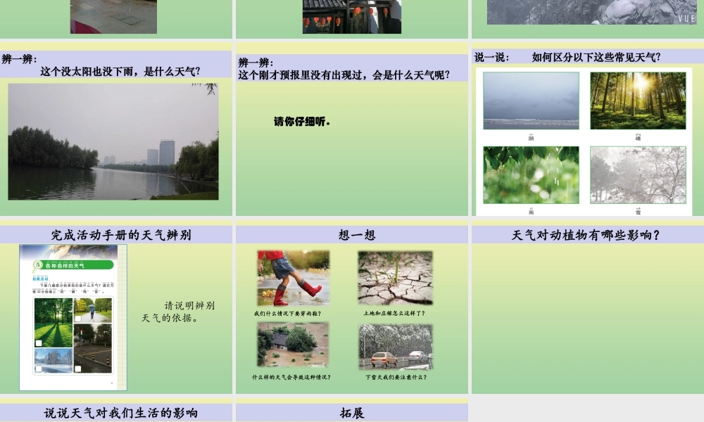 二年级科学上册 第1单元 我们的地球家园 5《各种各样的天气》课件 教科版-教科版小学二年级上册自然科学课件