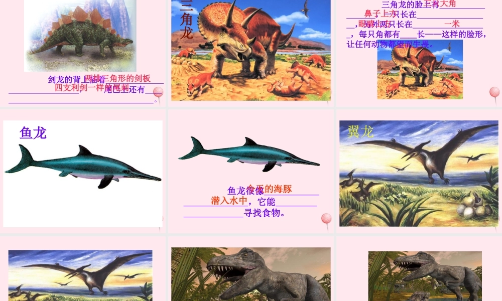 三年级语文下册 第七单元 第21课《恐龙》课件1 苏教版-苏教版小学三年级下册语文课件