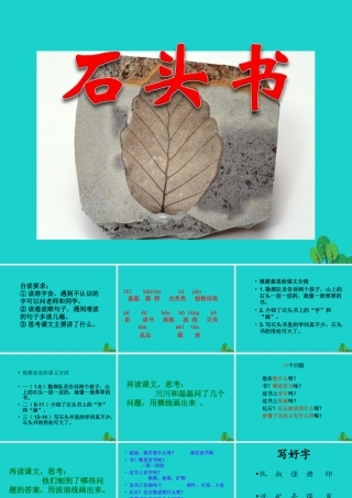 三年级语文下册 第六单元 19《石头书》教学课件 苏教版-苏教版小学三年级下册语文课件