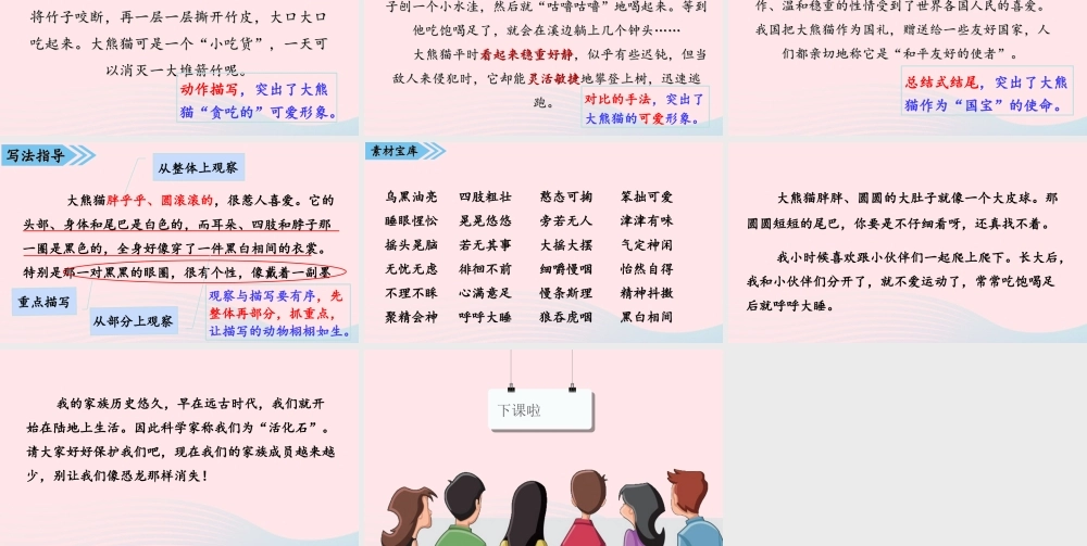 三年级语文下册 第七单元 习作 国宝大熊猫课件 新人教版-新人教版小学三年级下册语文课件
