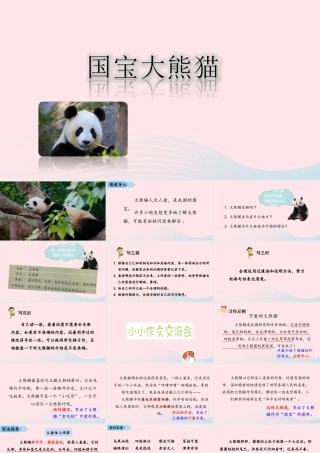 三年级语文下册 第七单元 习作 国宝大熊猫课件 新人教版-新人教版小学三年级下册语文课件