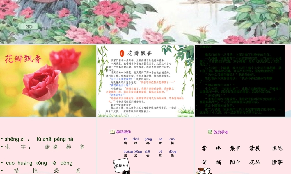 三年级语文下册 第二单元 6花瓣飘香课件2 苏教版-苏教版小学三年级下册语文课件