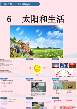 二年级科学上册 第二单元 太阳和月亮 第6课 太阳和生活课件 青岛版六三制-青岛版小学二年级上册自然科学课件