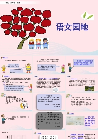 三年级语文下册 第七单元《语文园地七》教学课件 新人教版-新人教级下册语文课件