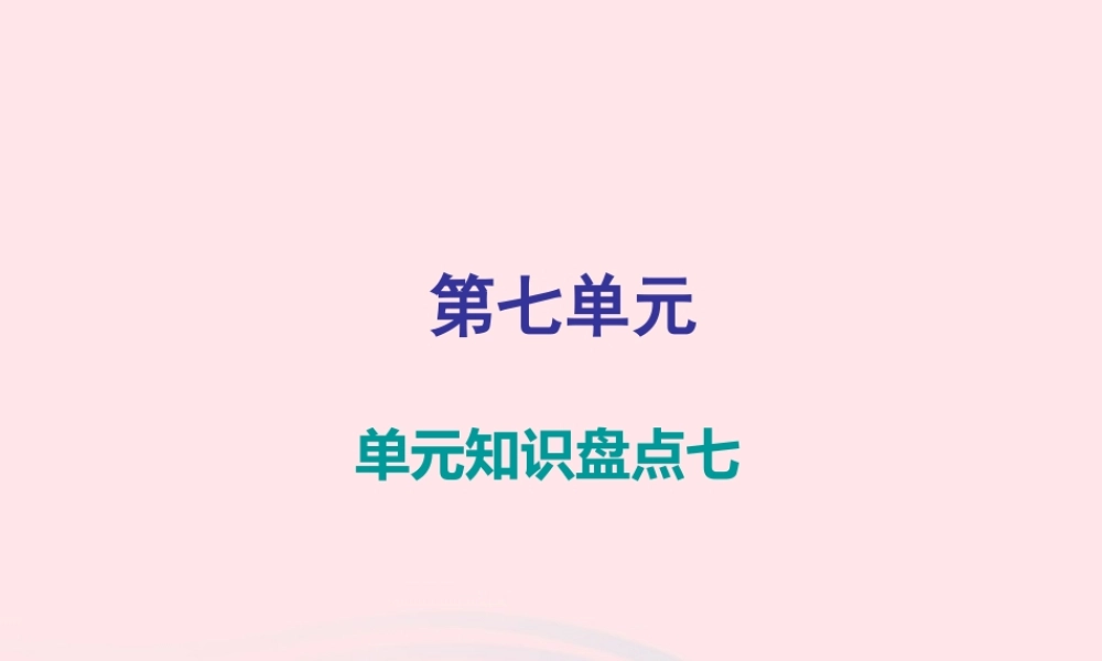 三年级语文下册 第七单元单元知识盘点课件 新人教版-新人教版小学三年级下册语文课件