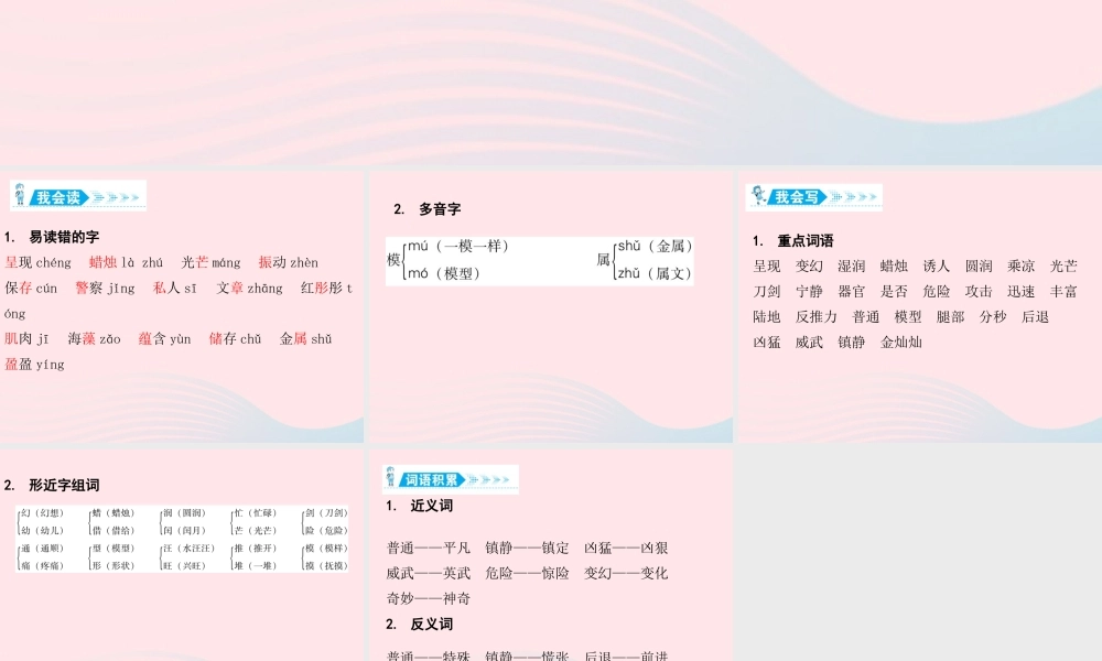 三年级语文下册 第七单元单元知识盘点课件 新人教版-新人教版小学三年级下册语文课件