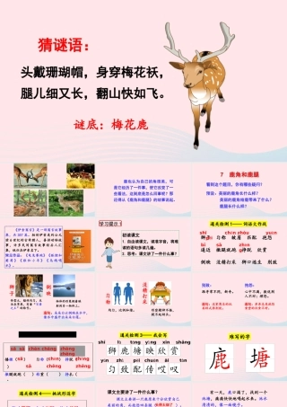 三年级语文下册 第二单元 7《鹿角和鹿腿》课件 新人教版-新人教版小学三年级下册语文课件