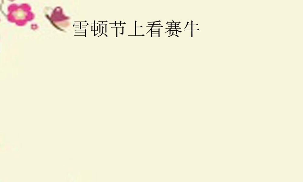 三年级语文下册 第8单元 30《雪顿节上看赛牛》课件6 语文S版-语文S版小学三年级下册语文课件