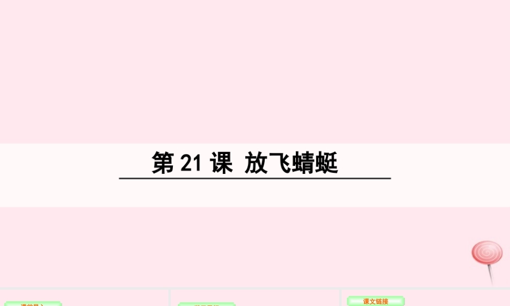 三年级语文下册 第六单元 21 放飞蜻蜓课件 语文S版-语文S版小学三年级下册语文课件