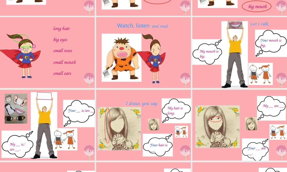 二年级英语上册 Unit 6 My hair is short（第2课时）课件 牛津上海版-牛津上海版小学二年级上册英语课件