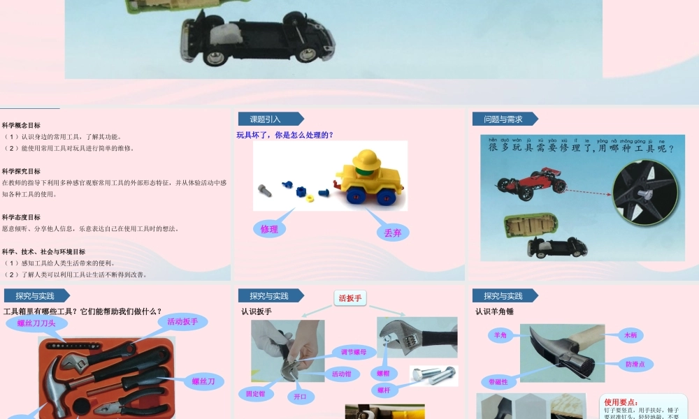 二年级科学上册 第五单元 常用工具 第16课 修理玩具课件 青岛版六三制-青岛版小学二年级上册自然科学课件