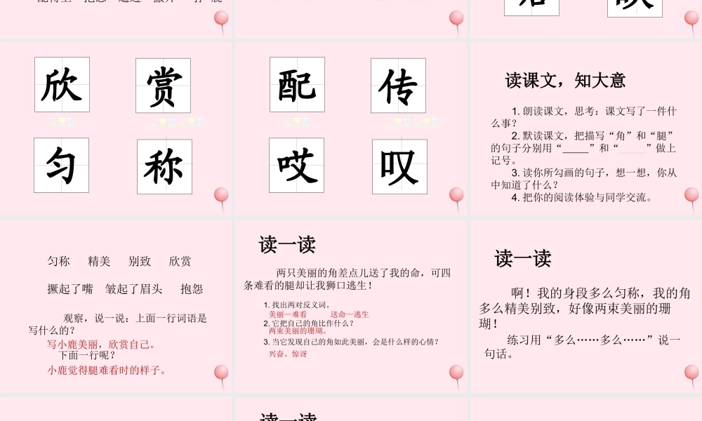 三年级语文下册 第二单元 7狮子和鹿课件 新人教版-新人教版小学三年级下册语文课件