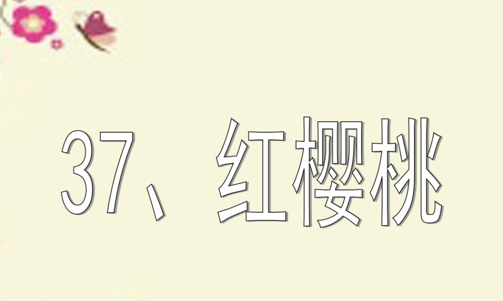 三年级语文下册 第8单元 37《红樱桃》课件1 沪教版-沪教版小学三年级下册语文课件