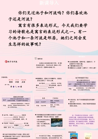 三年级语文下册 第二单元 8《池子与河流》教学课件 新人教版-新人教版小学三年级下册语文课件