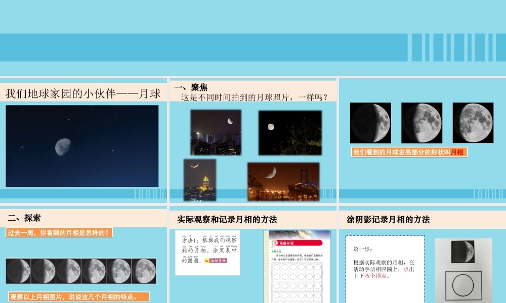 二年级科学上册 我们的地球家园 4《观察月相》课件 教科版-教科版小学二年级上册自然科学课件