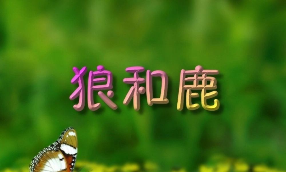 三年级语文下册 第六单元 第19课《狼和鹿》课件 苏教版-苏教版小学三年级下册语文课件