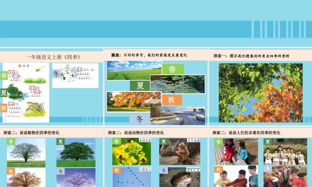 二年级科学上册 我们的地球家园 6《不同的季节》课件 教科版-教科版小学二年级上册自然科学课件