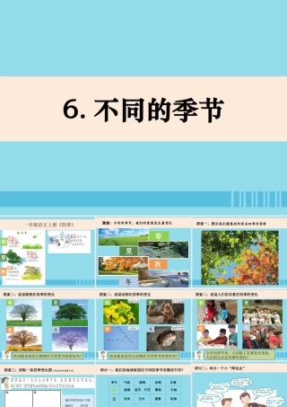 二年级科学上册 我们的地球家园 6《不同的季节》课件 教科版-教科版小学二年级上册自然科学课件
