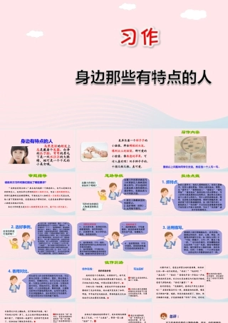 三年级语文下册 第六单元 习作 身边那些有特点的人课件 新人教版-新人教版小学三年级下册语文课件