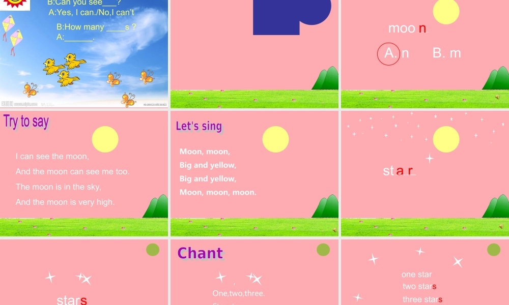 二年级英语上册 Unit 10 In the sky课件1 牛津上海版-牛津上海版小学二年级上册英语课件