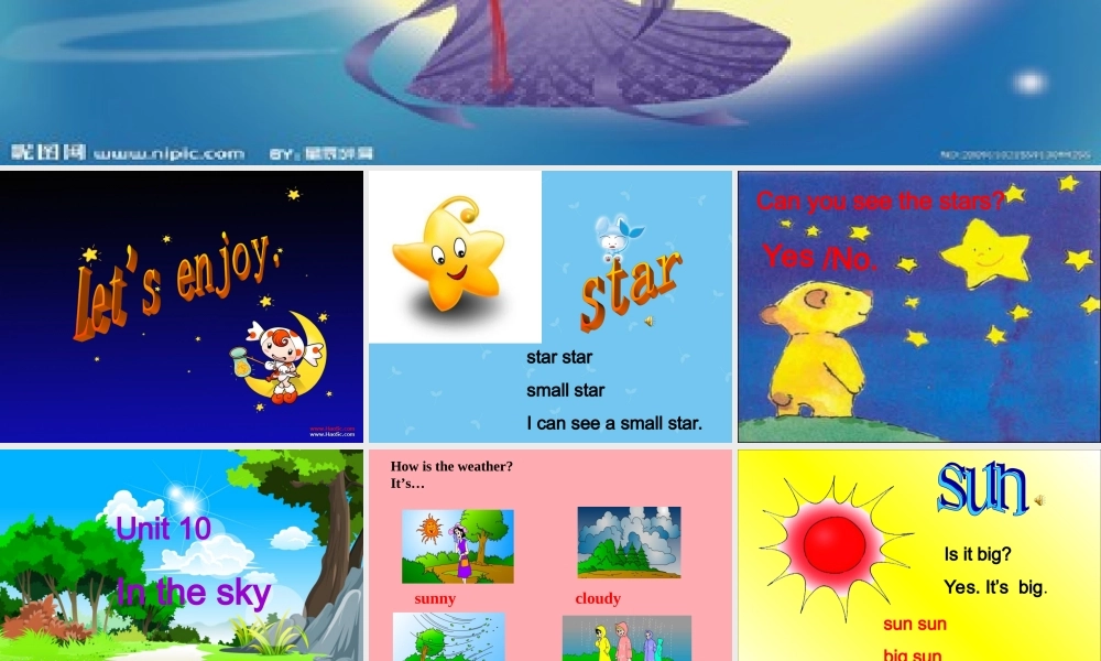 二年级英语上册 Unit 10 In the sky课件2 牛津上海版-牛津上海版小学二年级上册英语课件