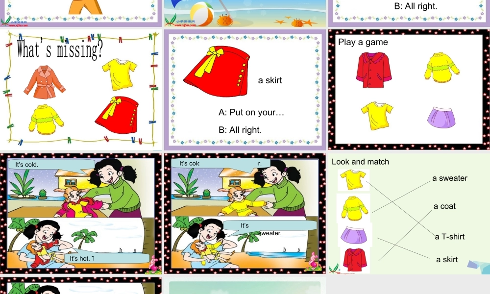 二年级英语上册 Unit 10 Put on your coat课件 苏教牛津版-苏教牛津版小学二年级上册英语课件