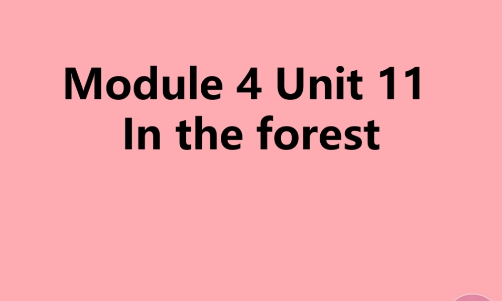 二年级英语上册 Unit 11 In the forest课件2 牛津上海版-牛津上海版小学二年级上册英语课件