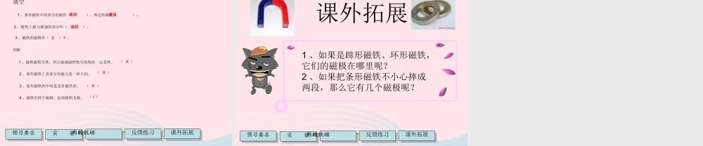 二年级科学下册 磁铁 3 磁铁的两极课件 教科版-教科版小学二年级下册自然科学课件