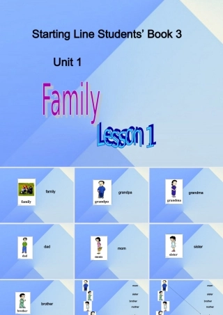二年级英语上册《Unit 1 Family》（Lesson 1）课件 人教新起点-人教新起点小学二年级上册英语课件