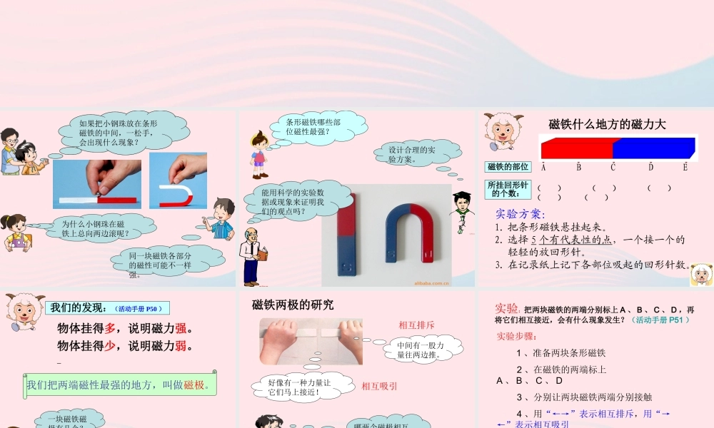 二年级科学下册 磁铁 3磁铁的两极课件 教科版-教科版小学二年级下册自然科学课件