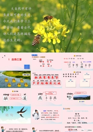 三年级语文下册 第一单元 1《古诗三首》教学课件 新人教版-新人教级下册语文课件