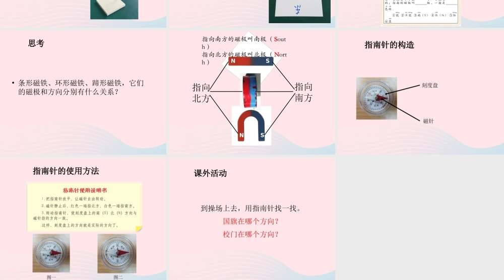 二年级科学下册 磁铁 4《磁极与方向》教学课件 教科版-教科版小学二年级下册自然科学课件