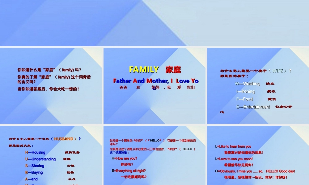 二年级英语上册《Unit 1 Family》课件2 人教新起点-人教新起点小学二年级上册英语课件