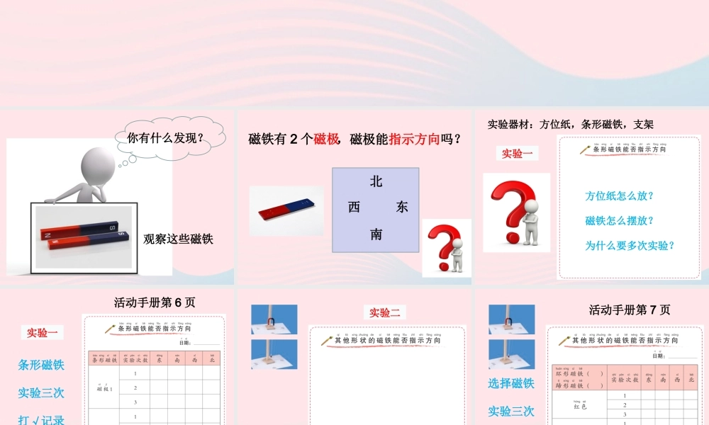 二年级科学下册 磁铁 4磁极与方向课件 教科版-教科版小学二年级下册自然科学课件