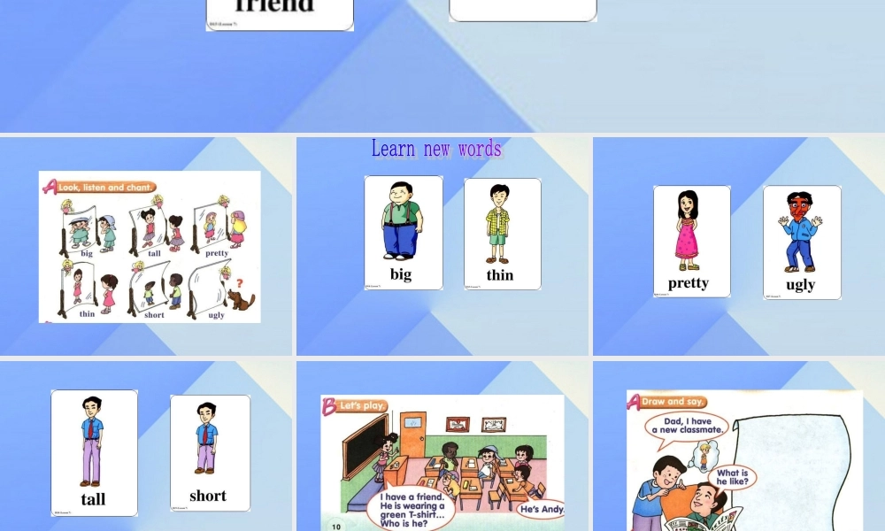 二年级英语上册《Unit 3 Friends》课件 人教新起点-人教新起点小学二年级上册英语课件