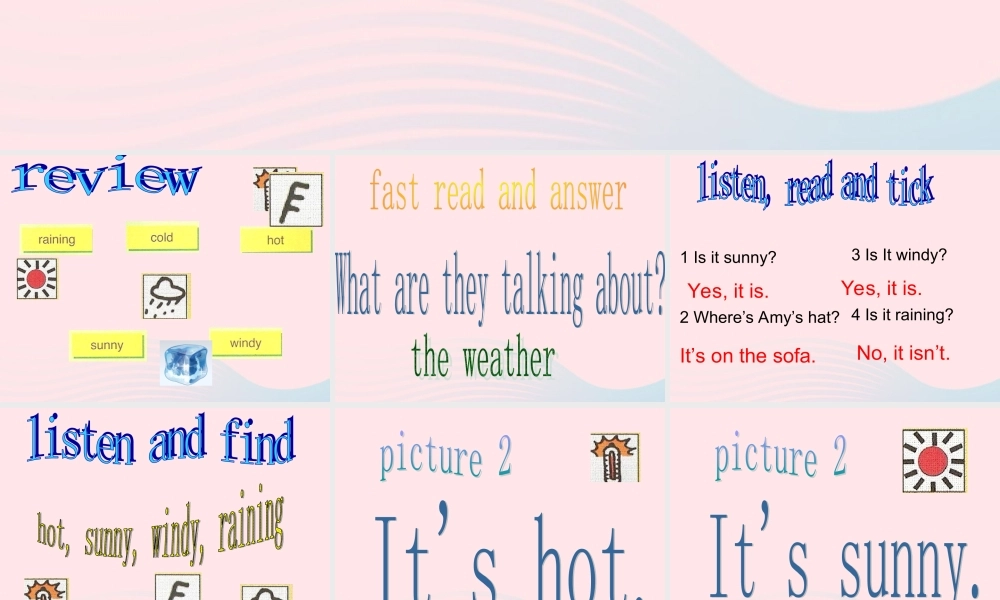 二年级英语下册 Module 1 Unit 1 What’s the weather like课件 外研版（一起）-外研版小学二年级下册英语课件