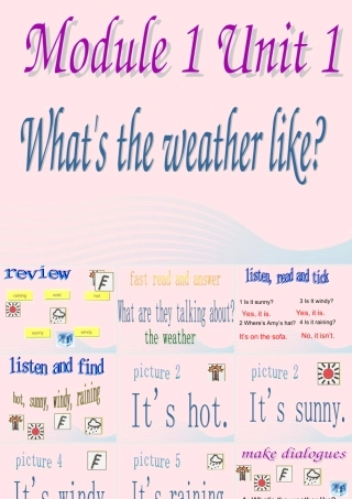 二年级英语下册 Module 1 Unit 1 What’s the weather like课件 外研版（一起）-外研版小学二年级下册英语课件
