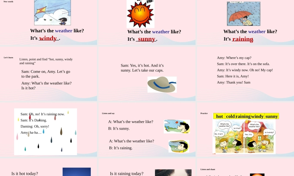 二年级英语下册 Module 1 Unit 1 What’s the weather like课件1 外研版（一起）-外研版小学二年级下册英语课件