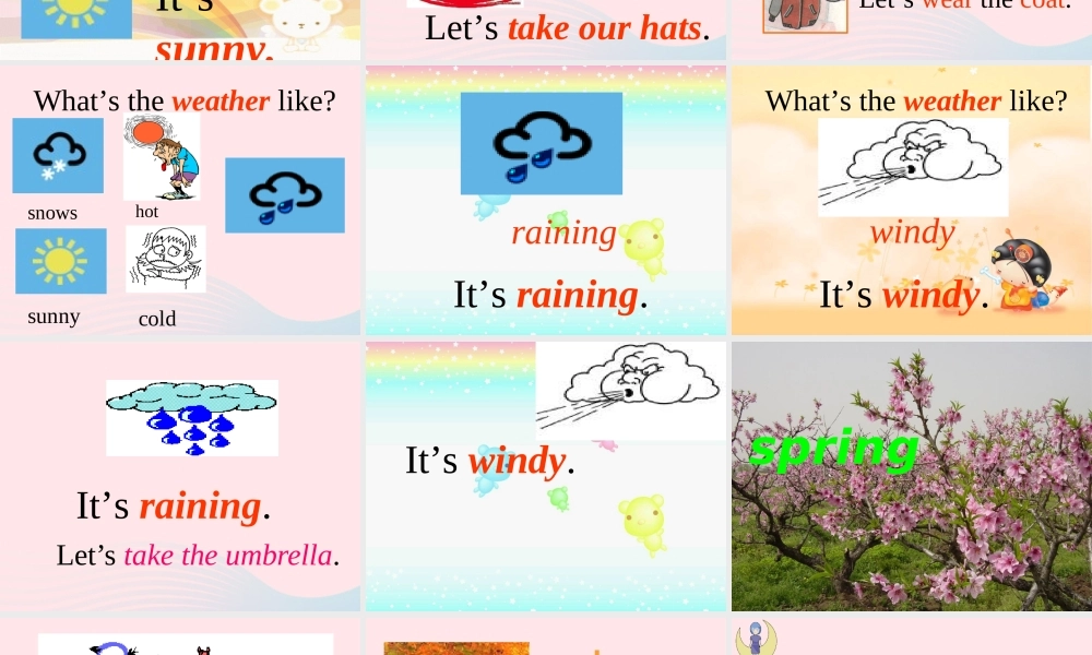 二年级英语下册 Module 1 Unit 1 What’s the weather like课件4 外研版（一起）-外研版小学二年级下册英语课件