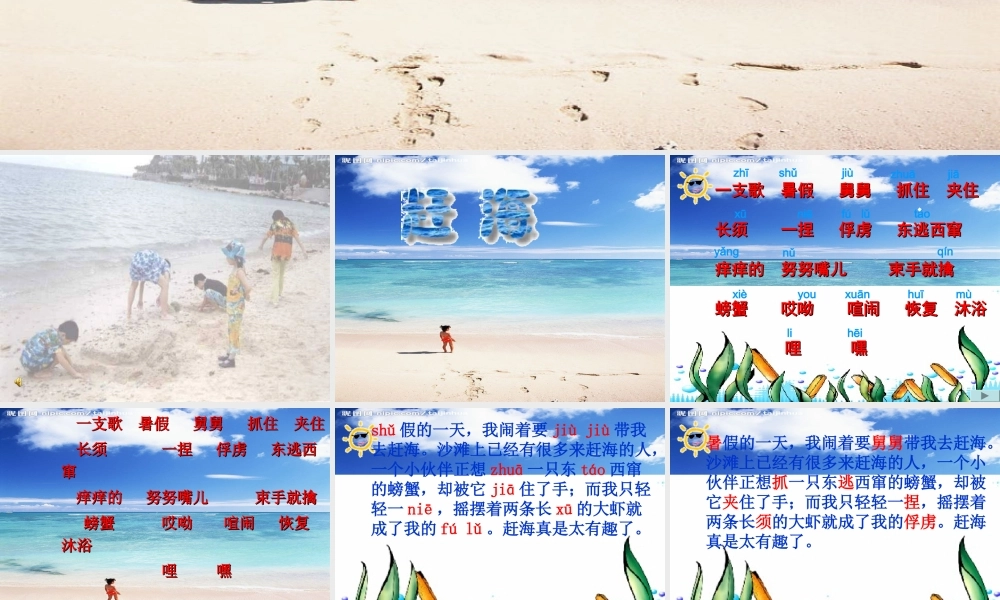 三年级语文下册 第四单元 11赶海课件1 苏教版-苏教版小学三年级下册语文课件