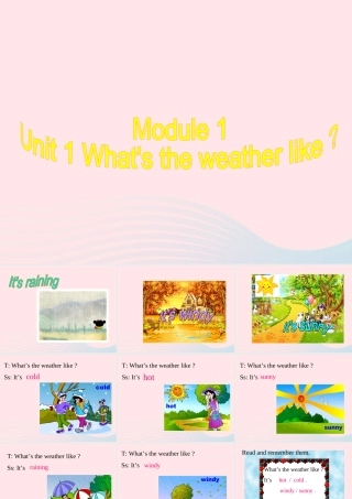 二年级英语下册 Module 1 Unit 1 What’s the weather like课件5 外研版（一起）-外研版小学二年级下册英语课件