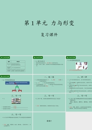 二年级科学下册 第1单元 力与形变课件 冀人版-人教版小学二年级下册自然科学课件