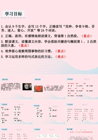 三年级语文下册 第四单元 13 花钟课件2 新人教版-新人教级下册语文课件
