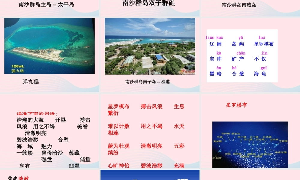 三年级语文下册 第一单元 2 美丽的南沙群岛课件1 苏教版-苏教版小学三年级下册语文课件