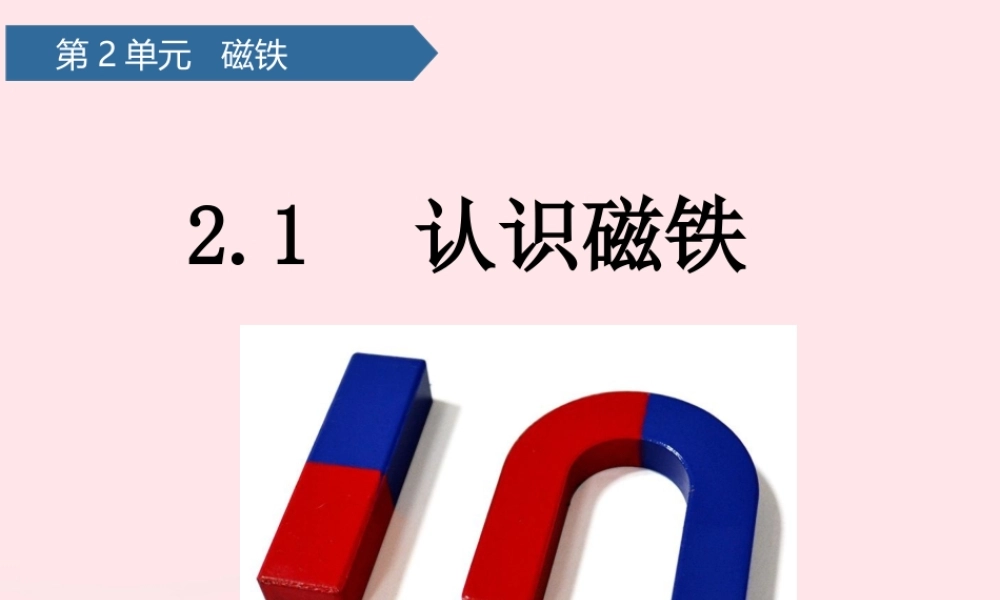 二年级科学下册 第二单元 磁铁 第4课 认识磁极课件 青岛版五四制-青岛版小学二年级下册自然科学课件